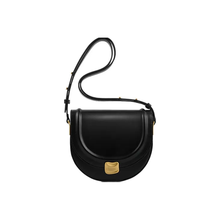 JONBAG Synthetic Leather Shifting Sand Bag Saddle Bag, Shoulder Bag Trumpets Women's Black-1