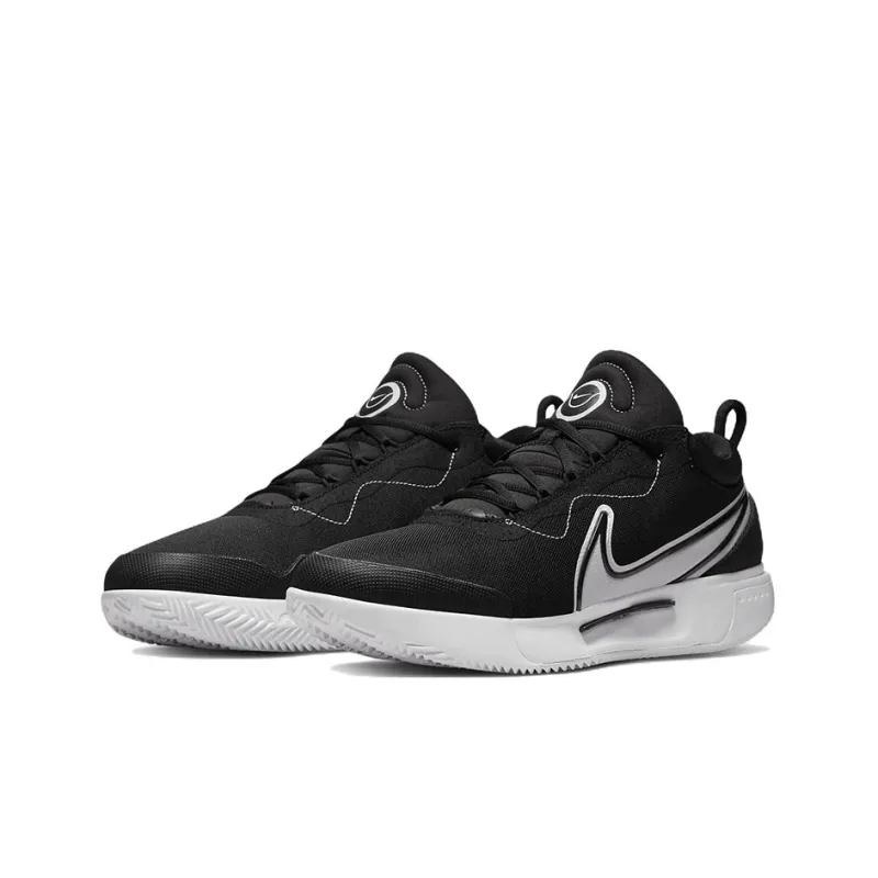 Nike Court Zoom Pro Clay Court Tennis Shoes 'Black White'-2