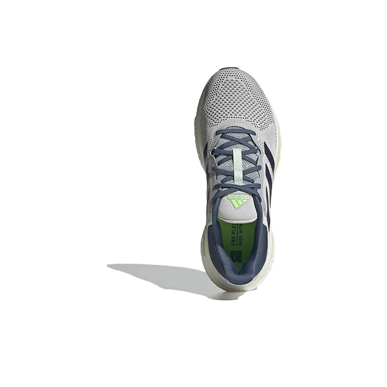 Adidas Solar Glide 5 Abrasion Resistant Breathable Low Top Running Shoes Men's Gray Blue-4