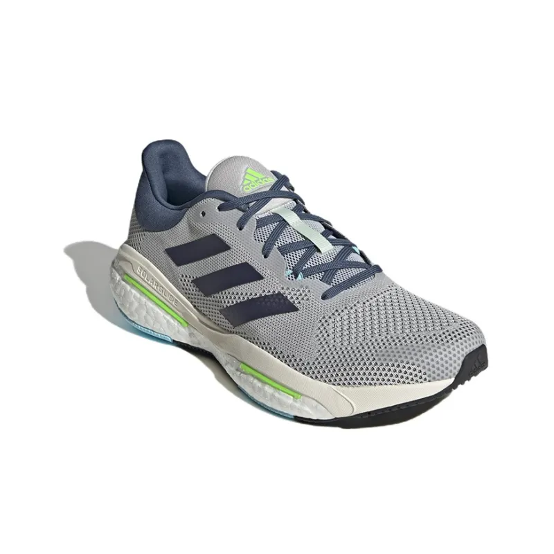 Adidas Solar Glide 5 Abrasion Resistant Breathable Low Top Running Shoes Men's Gray Blue-2