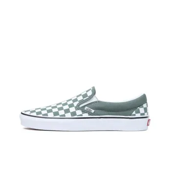 Vans Classic Slip On Color Theory Checkerboard Green White
