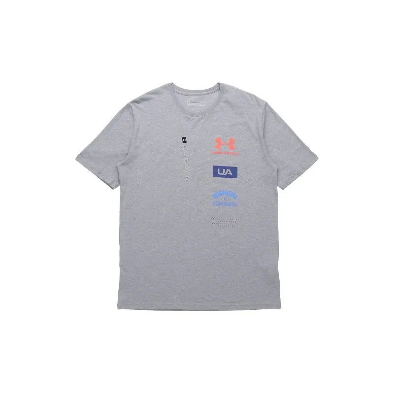 Under Armour Straight T Shirt Men's Light Gray-1