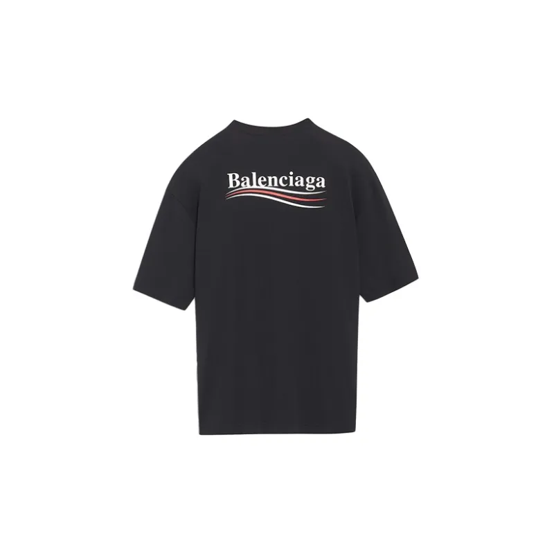 Balenciaga Drop Shoulder Sleeve T Shirt Women's Black-1