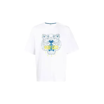 KENZO Classic Tiger Head T Shirts Men White