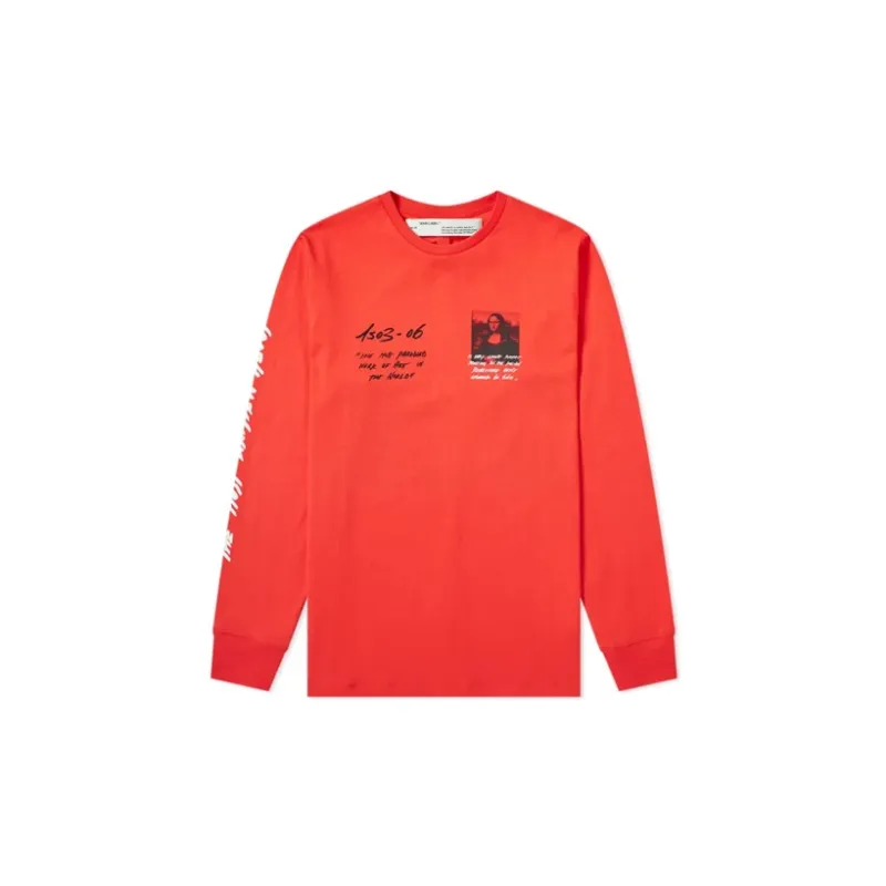 OFF WHITE Monalisa Graphic Print L/S T Shirt-1