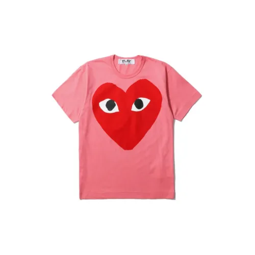 CDG Play Pastelle Red Heart T-shirt Pink