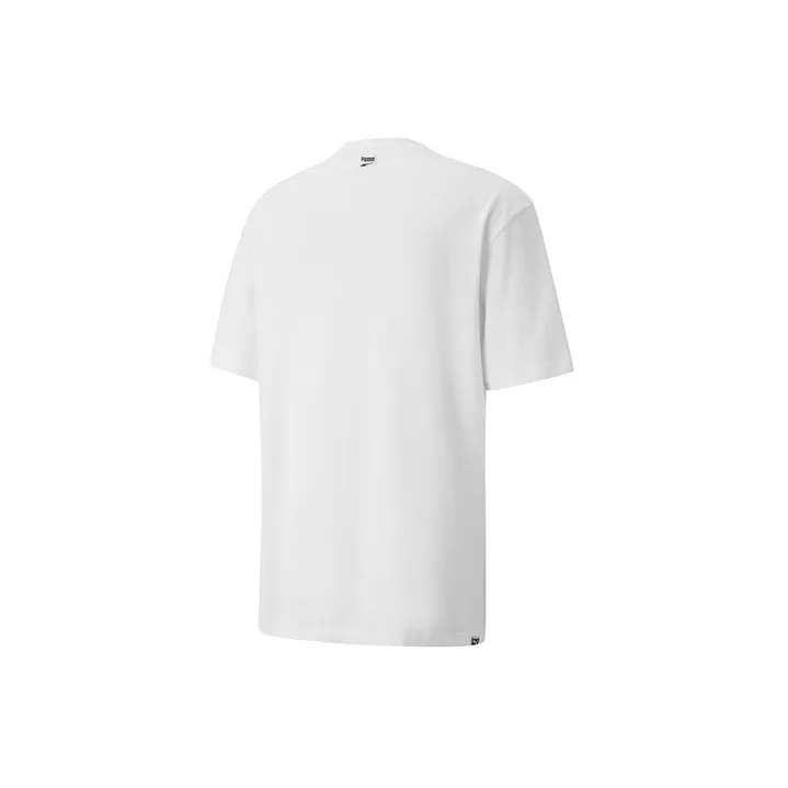 PUMA PRINTING CASUAL T-Shirts Men White-1