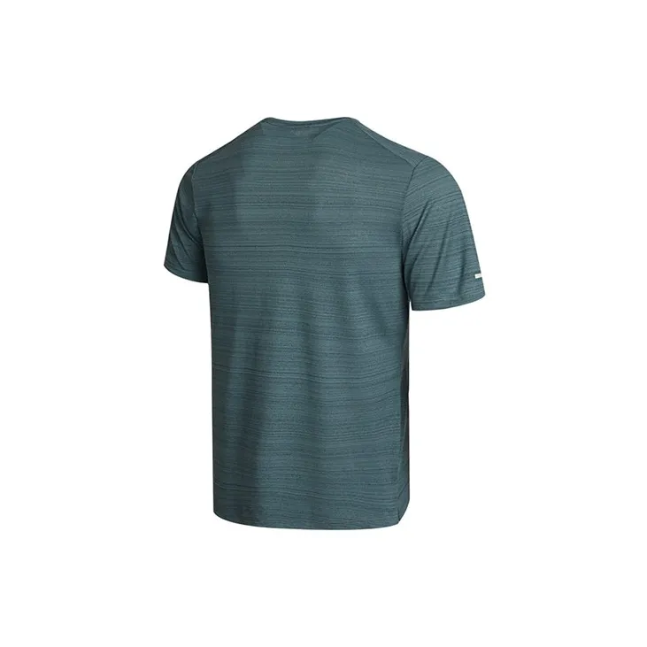 Nike MILER T Shirts Men Gray Green-1