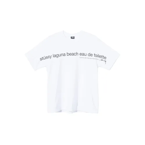 Cdg X Stussy T-Shirts Unisex White