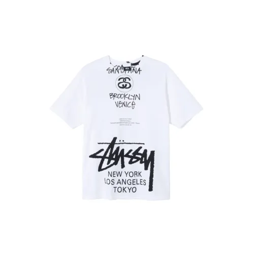 Takahiromiyashita The Soloist. X Stussy World Cruise Series T-Shirts Unisex White