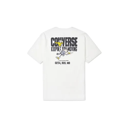 Converse Alphabet Cartoon T-Shirts Men White