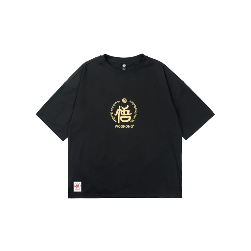 WOOKONG Straight T Shirt Men's Black-1