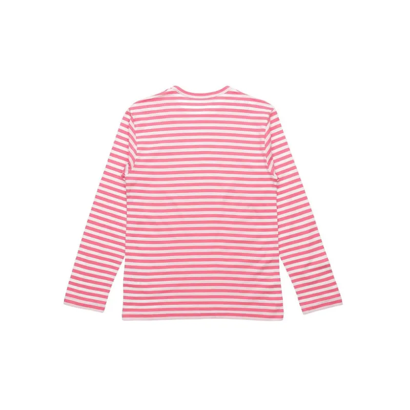 CDG Play T Shirts Men Pink-1