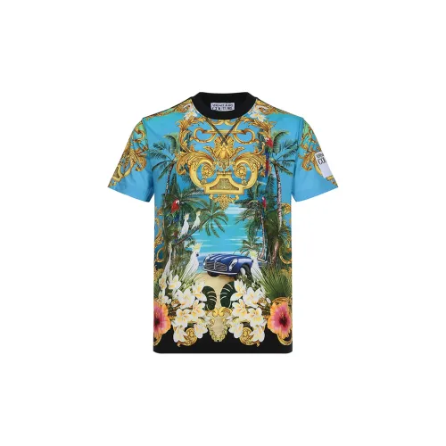 VERSACE JEANS COUTURE T-Shirts Men Blue