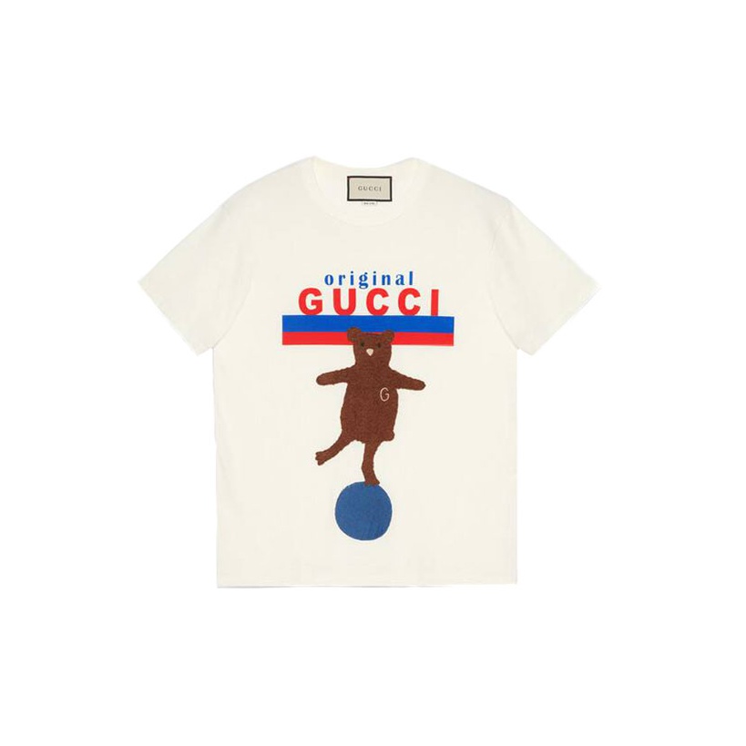 Tシャツ・カットソー GUCCI SS23 SHIRT WITH BEAR ON POCKET (732522 ZANF74910) Gucci Bear Tshirt - POIZON