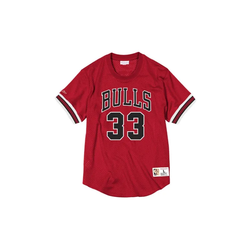 Mitchell Ness T Shirts Unisex Red-1