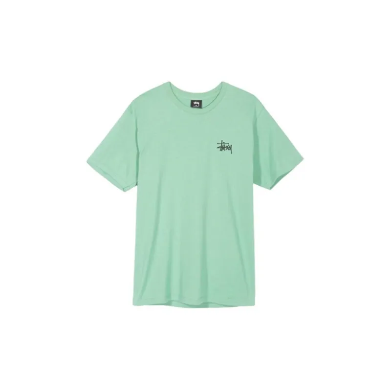 Stussy Basic Tee T Shirt Unisex Green-1