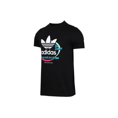 Adidas Originals Clover Series Outfit T-Shirts Men Black