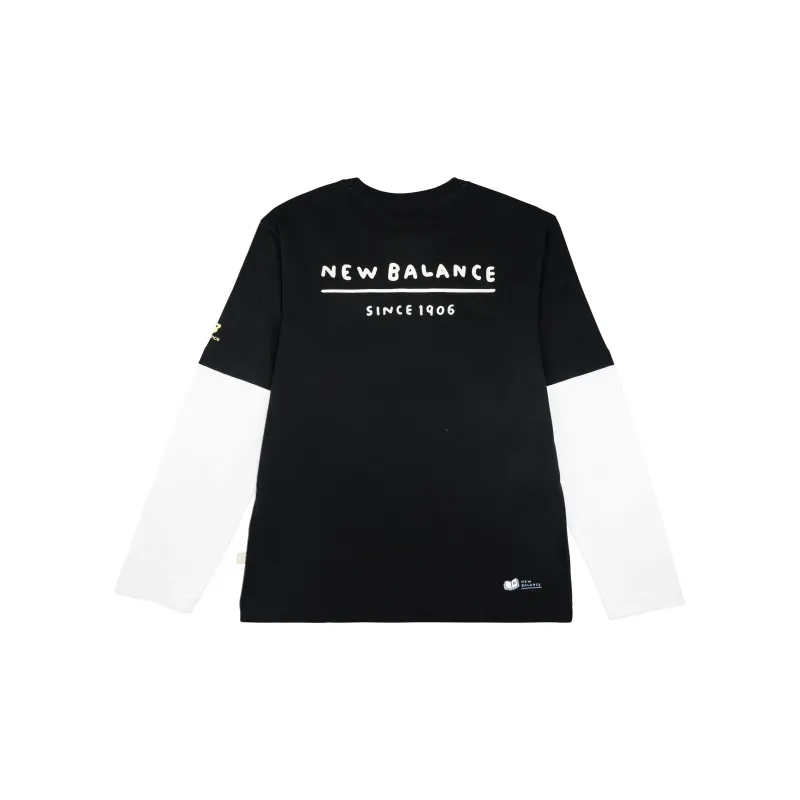 New Balance x ZERO PER ZERO Set in Sleeve T Shirt Unisex Black-1