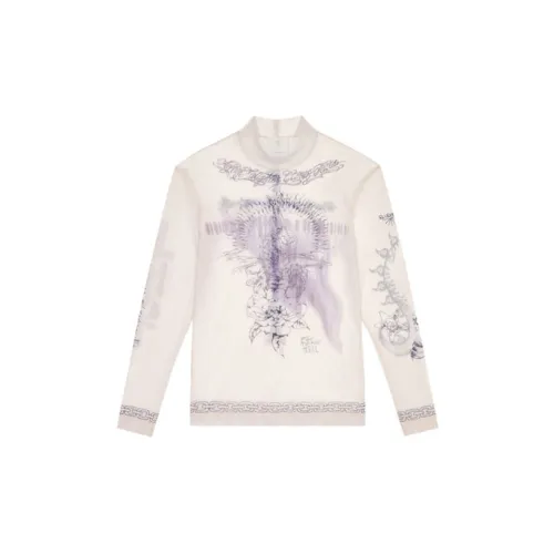 Givenchy Second Skin Effect Printed Mesh L/S T-shirt 