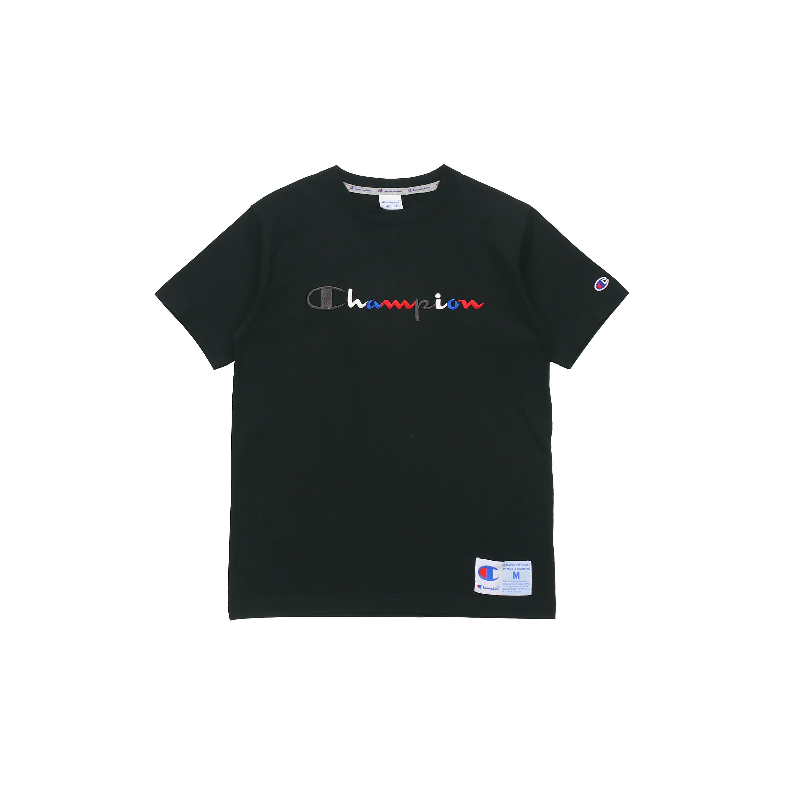 Champion T-Shirts Unisex Black S - POIZON