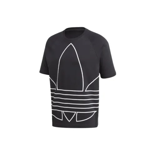 Adidas Originals BIG TREFOIL OUTLINE T-Shirts Men Black