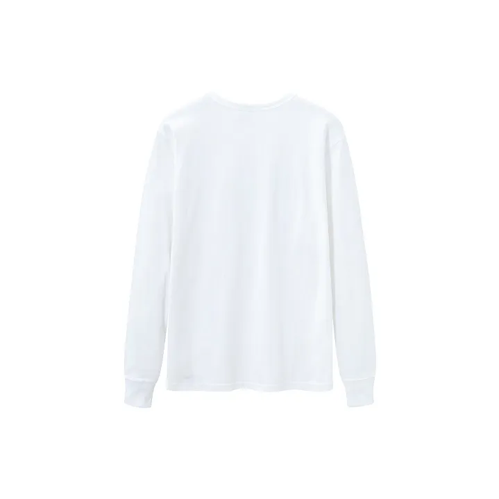 Champion Straight Long Sleeved T Shirt US Version Unisex White-1