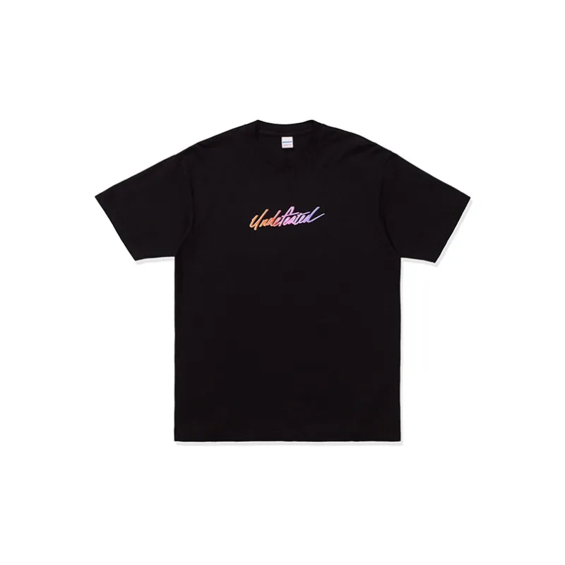 UNDEFEATED Crew Neck Fitted Straight Short Sleeved T Shirt Unisex Black-1