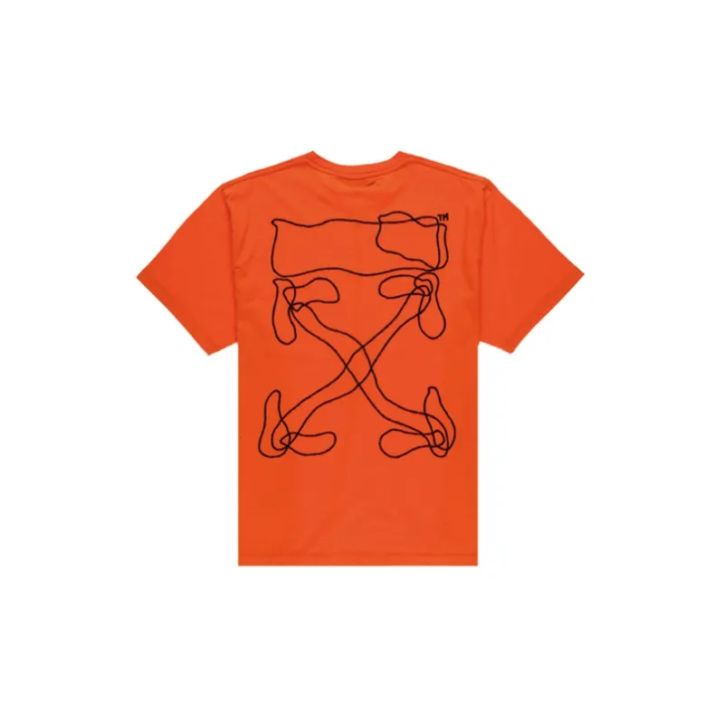 OFF WHITE Oversized Abstract Arrows Embroidered T Shirt-1