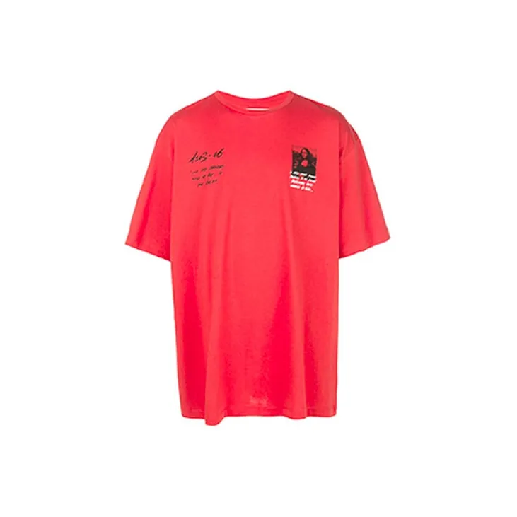 OFF WHITE Slim Fit Monalisa Graphic Print T Shirt-1