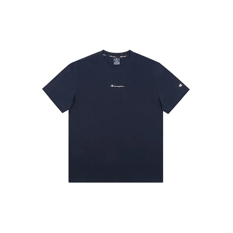 Champion Straight T-Shirt Unisex Dark Blue-1