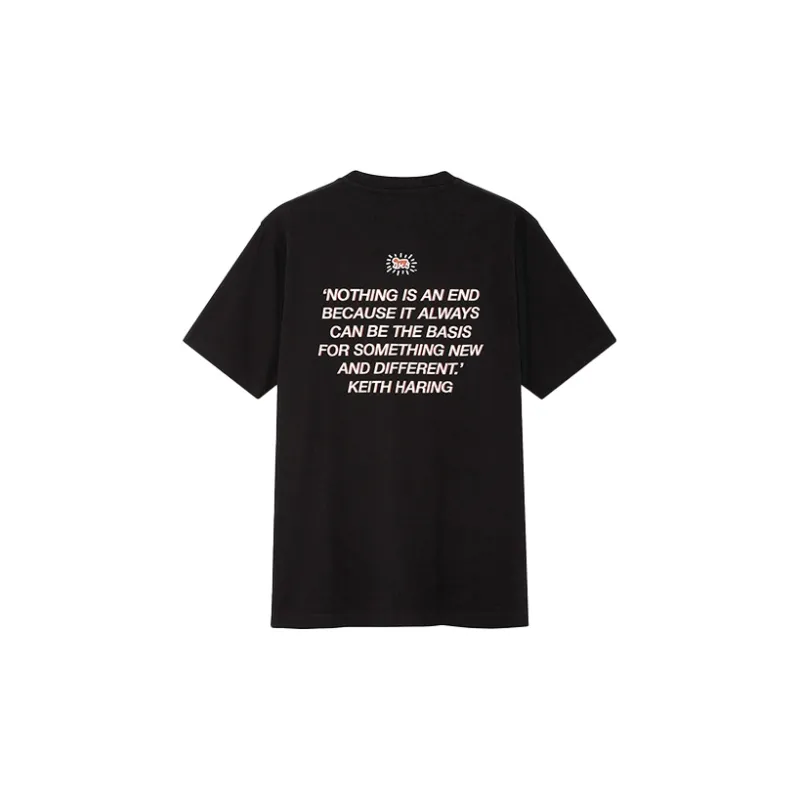 UNIQLO Straight T Shirt Unisex Black-1