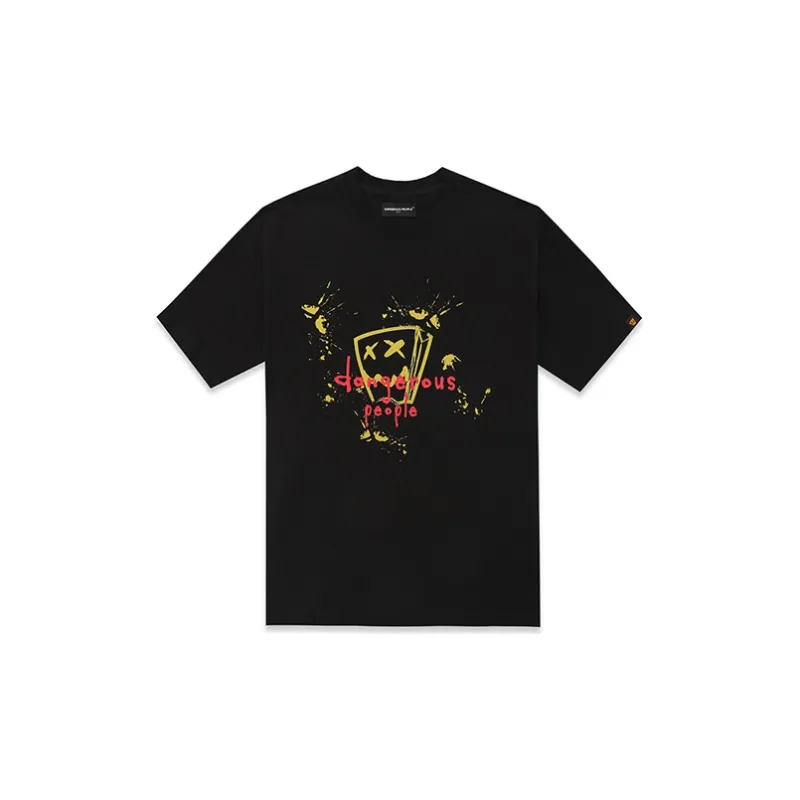 DANGEROUSPEOPLE Straight T-Shirt Unisex Black-1