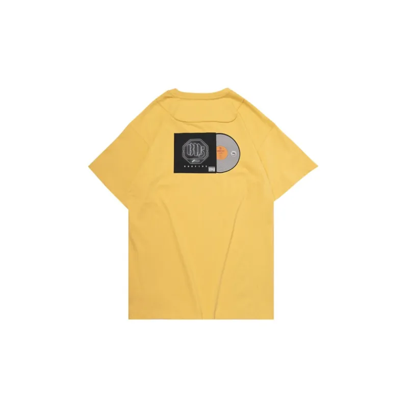 LiNing BADFIVE T Shirts Men Milk Candies Yellow-1