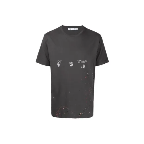 OFF-WHITE Paint Splatter Print T-Shirt 