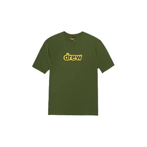 Drew House Letter Logo Series T-Shirts Unisex Olive