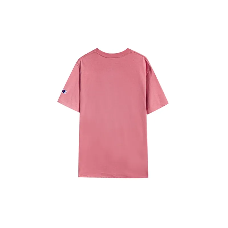 Champion Straight T Shirt US Version Unisex Pink-1