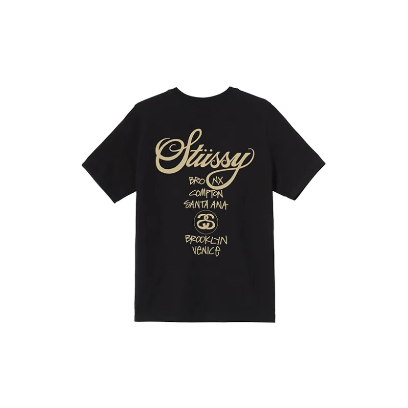 Stussy World Tour Camo Tee 'Black'-3