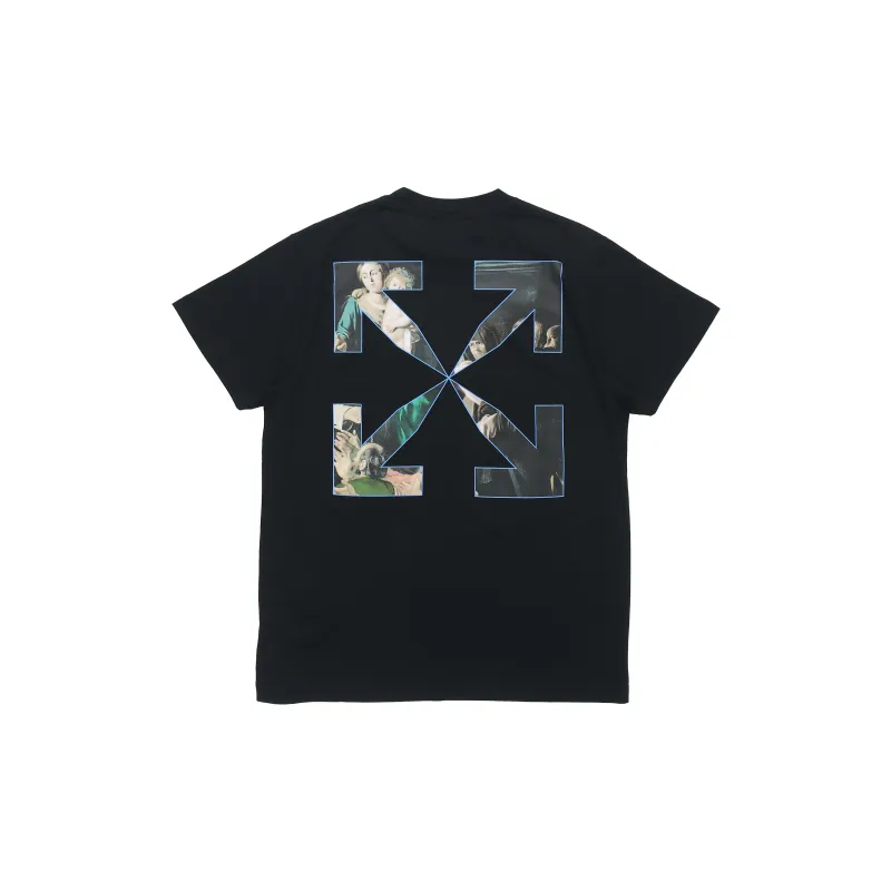OFF WHITE Caravaggio Madonna Of The Rosary Painting Oversized T Shirt-1