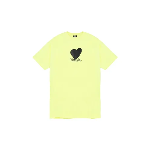 WE11DONE T-Shirts Unisex Neon Yellow