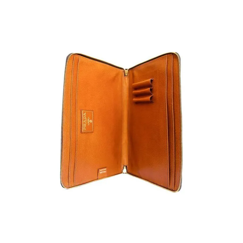 PRADA Leather Wallet Men's Brown-2