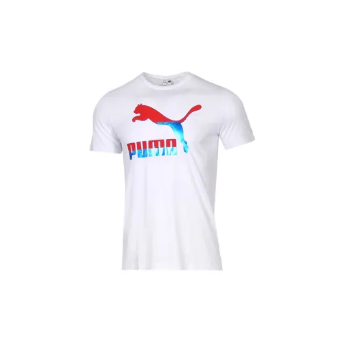 PUMA T-Shirts Men PUMA White - Red