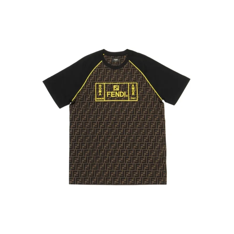 FENDI T-Shirts Men Brown - POIZON
