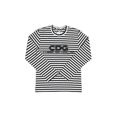 CDG T-Shirts Unisex Black Stripes