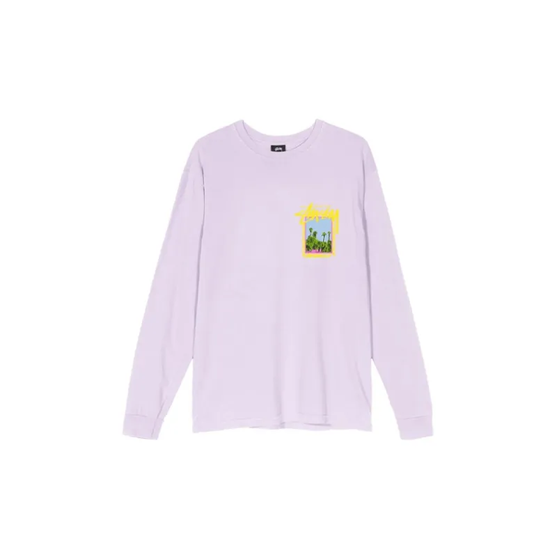 Stussy Palm Desert Pigment Dyed Long Sleeve Tee-1