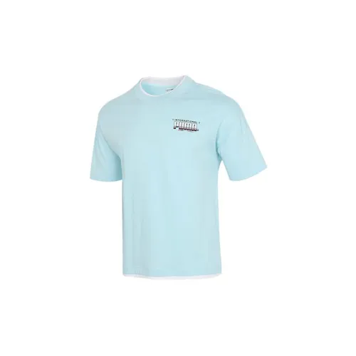 PUMA T-Shirts Men Sky Blue