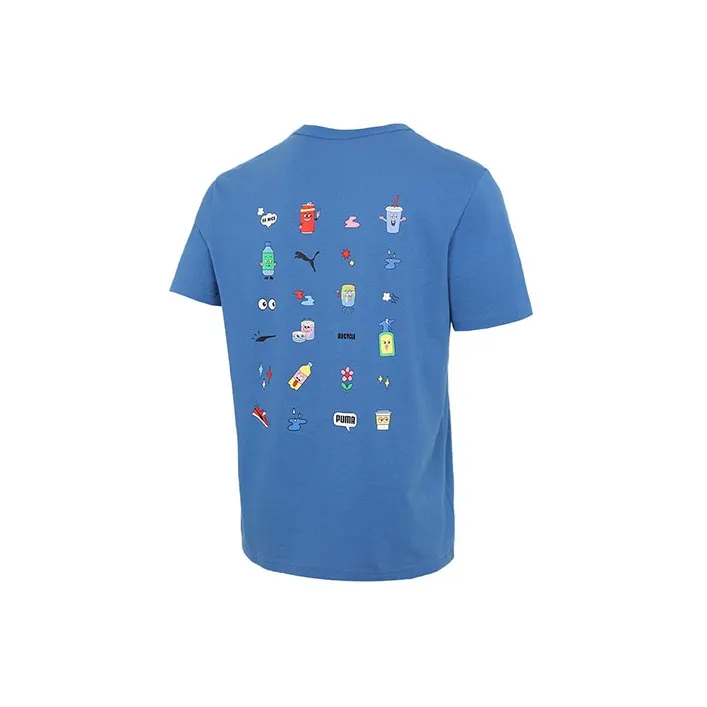 PUMA Set-in Sleeve T-Shirt Men's Blue-1