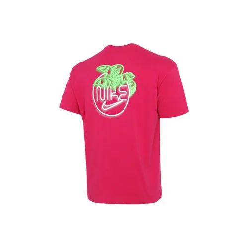 Nike T-Shirts Men Raspberry Red