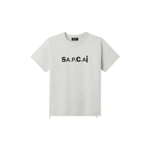 A.p.c X Sacai T-Shirts Unisex Gray