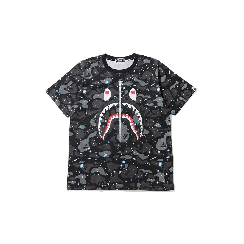 A BATHING APE Space Camo Shark Tee